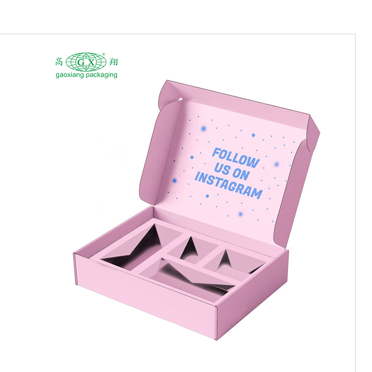Vlastné tlačený ecommerce mailing kozmetický make-up beauty box darčekové balenie oblečenia vlnité prepravné boxy vlastné logo pr box