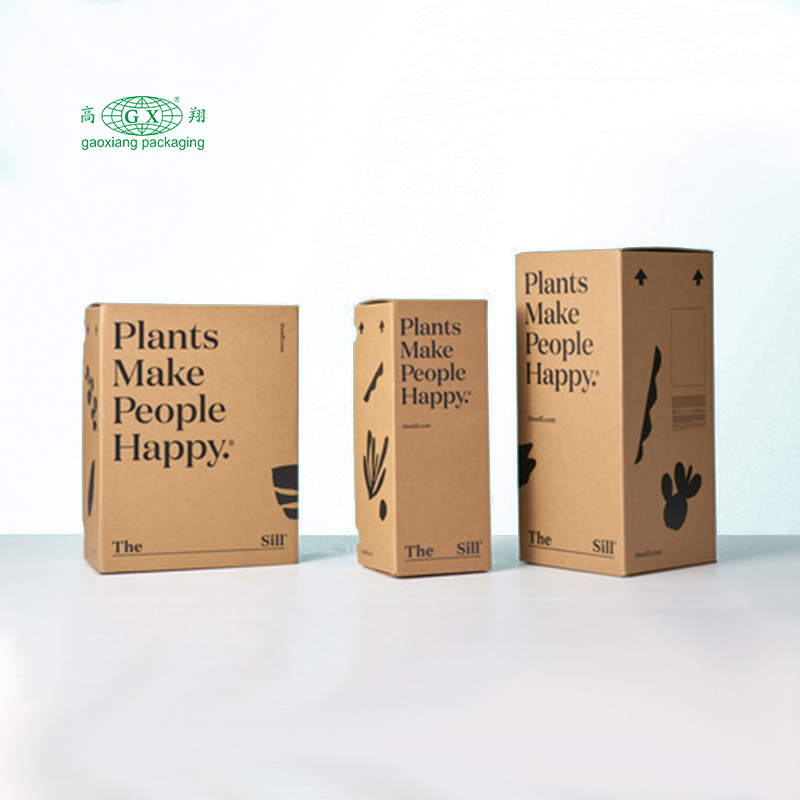 Vlastné personalizované recyklovateľné ploché rastliny z vlnitej lepenky, kvety, balenie do papierových škatúľ