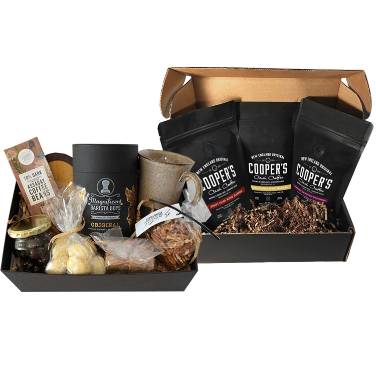 Prispôsobená ekologická čierna hnedá vlnitá remeselná darčeková sada poštová zásielka baliaci papier baliaci papier na kávu baliaci box kartón
