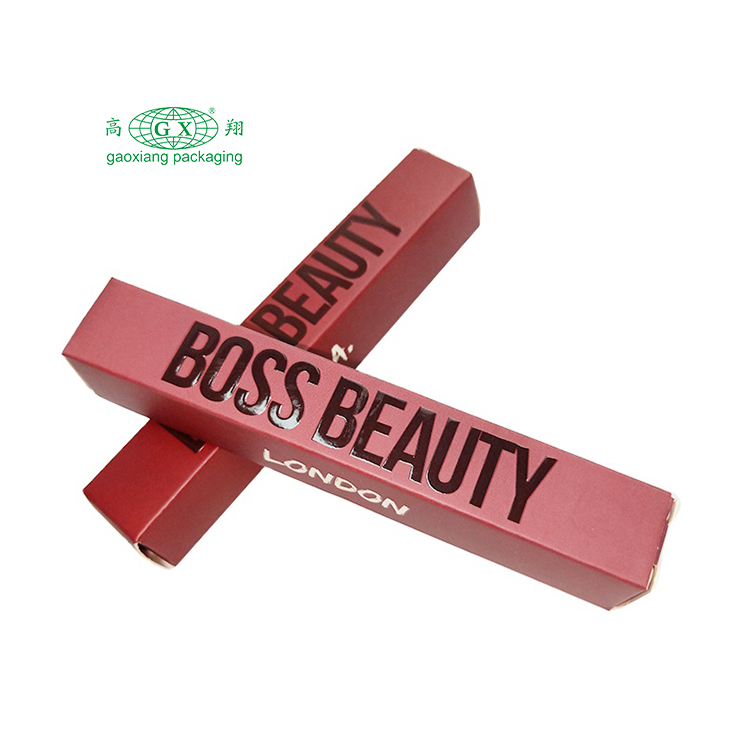 Veľkoobchodné vlastné embosované logo luxusné tuby baliace papierové krabice Lipgloss